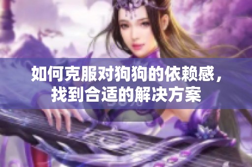 如何克服对狗狗的依赖感，找到合适的解决方案