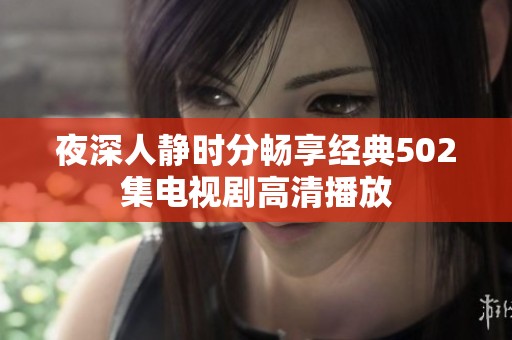 夜深人静时分畅享经典502集电视剧高清播放