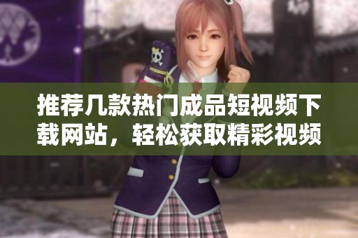 推荐几款热门成品短视频下载网站，轻松获取精彩视频内容