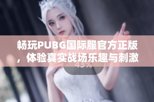 畅玩PUBG国际服官方正版，体验真实战场乐趣与刺激