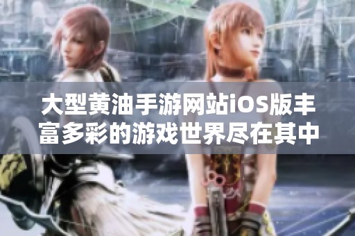 大型黄油手游网站iOS版丰富多彩的游戏世界尽在其中