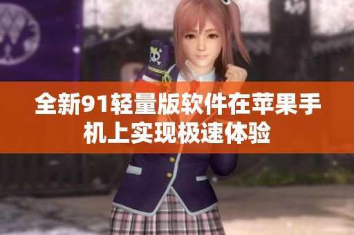全新91轻量版软件在苹果手机上实现极速体验