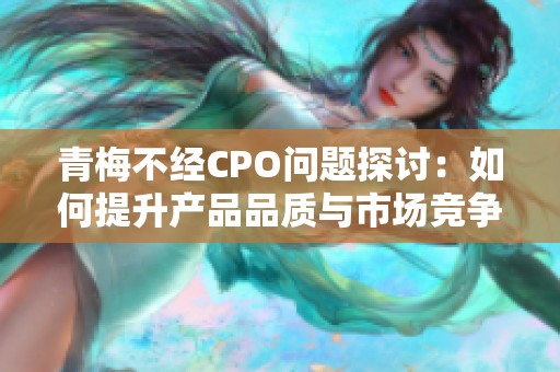 青梅不经CPO问题探讨：如何提升产品品质与市场竞争力
