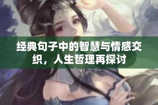 经典句子中的智慧与情感交织，人生哲理再探讨