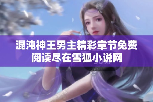 混沌神王男主精彩章节免费阅读尽在雪狐小说网