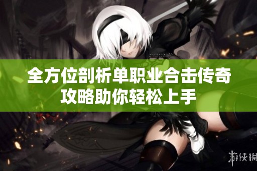 全方位剖析单职业合击传奇攻略助你轻松上手