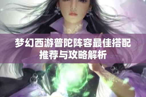 梦幻西游普陀阵容最佳搭配推荐与攻略解析