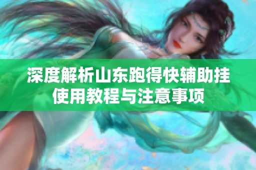 深度解析山东跑得快辅助挂使用教程与注意事项