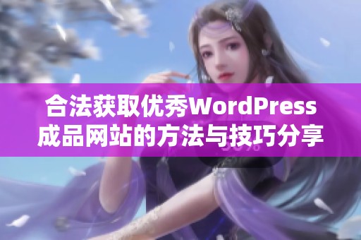 合法获取优秀WordPress成品网站的方法与技巧分享