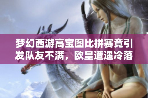 梦幻西游高宝图比拼赛竟引发队友不满，欧皇遭遇冷落！